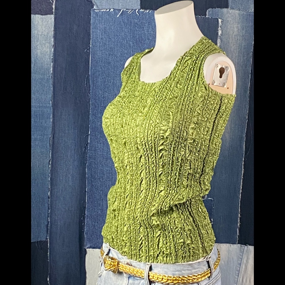 Womens Sleeveless Textured Blouse Sz  O/S
